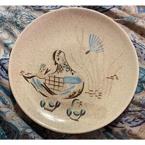 Red Wing Pottery Bob White Quail 11" Single Dinner Plate Hand Painted